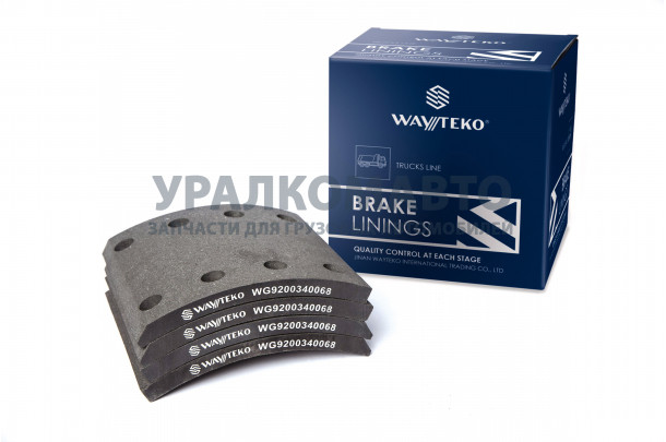 накладка тормозная задняя 184х188 (8 отверстий) PREMIUM Wayteko HOWO WG9200340068